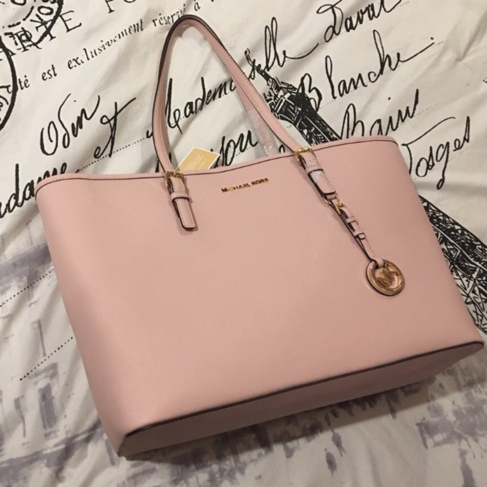Michael Kors Jet Set Baby Pink Tote